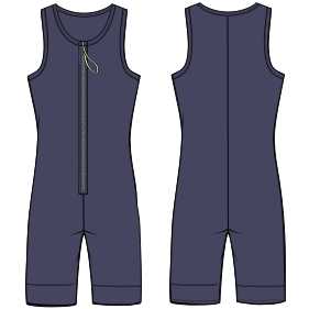 Fashion sewing patterns for MEN One-Piece Sport suit 9203